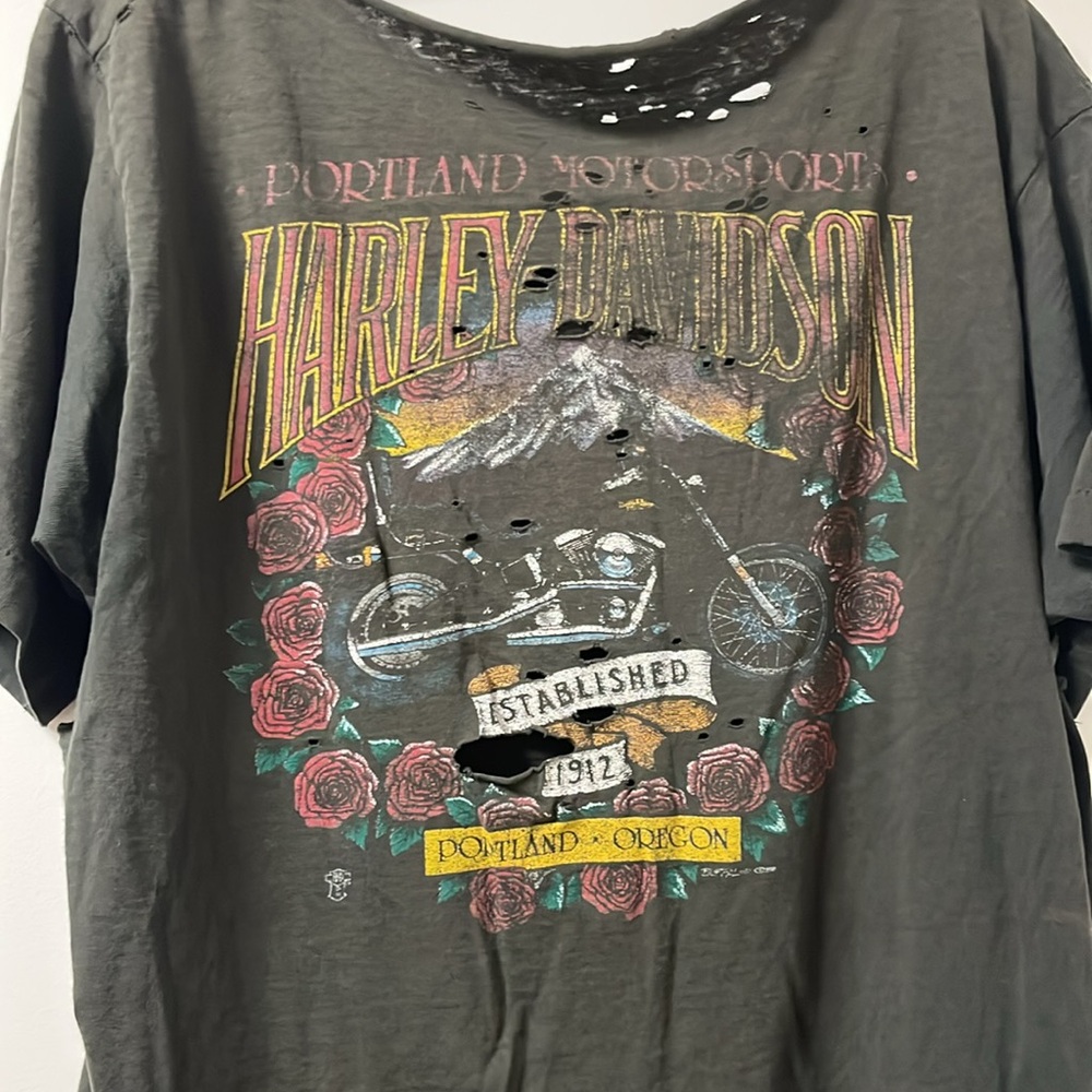 Distressed Harley Tee - Picture 2 of 2